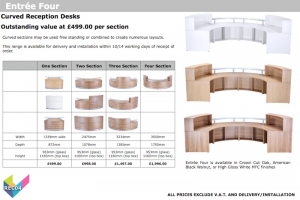 Curved Reception Desking - Entree Four Curved Reception Desking