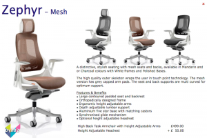 Dynamic Zephyr Mesh Armchair