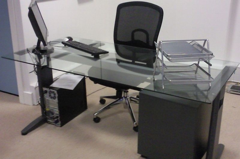 Glass office furniture